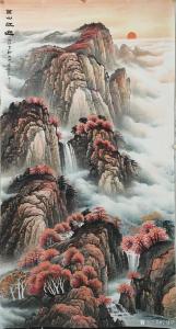 艺术品图片：艺术家宁建华国画作品名称《万山红遍》价格1200.00 元