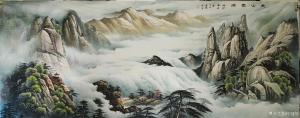艺术品图片：艺术家宁建华国画作品名称《黄山云瀑》价格2200.00 元
