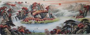 艺术品图片：艺术家宁建华国画作品名称《富水长流2》价格1800.00 元