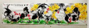 艺术品图片：艺术家曾海峰国画国画作品名称《群鸡图》价格3880.00 元