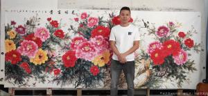 艺术品图片：艺术家润声阁（廖先昌）书画艺术馆国画作品名称《花开富贵》议价
