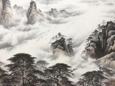罗树辉日记-重新创作一丈二（366CmX145Cm）巨幅山水画《泰山》 --著名收藏家，诗人【图2】