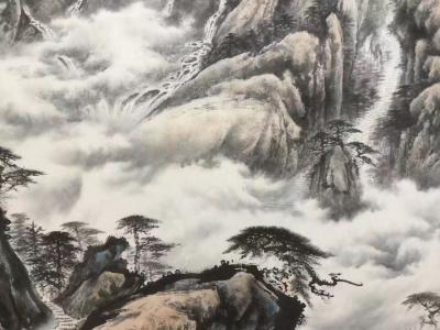 罗树辉日记-重新创作一丈二（366CmX145Cm）巨幅山水画《泰山》 --著名收藏家，诗人【图5】