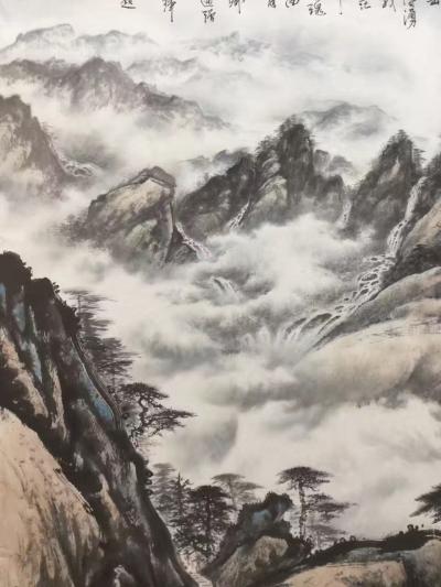 罗树辉日记-重新创作一丈二（366CmX145Cm）巨幅山水画《泰山》 --著名收藏家，诗人【图8】