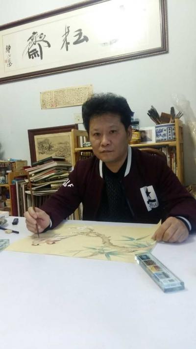 杨国钧生活-给学生上课。和四川省诗书画院师生教学成果展览会上。【图2】