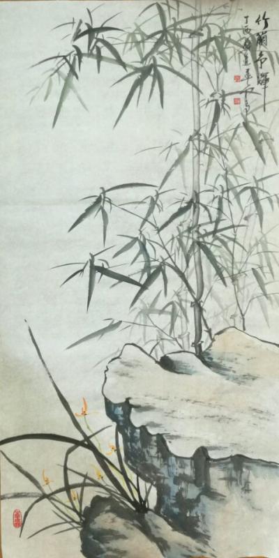 苏进春日记-国画《君子之风》《竹兰争风》，苏庆春，竹系列作品【图2】