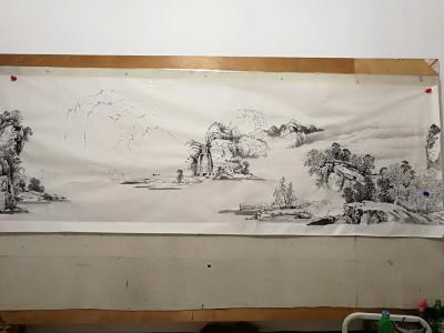 陈庆明日记-巨幅山水国画《江山万里图》，绘制过程，陈庆明【图3】