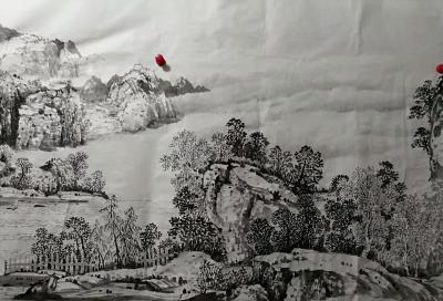 陈庆明日记-巨幅山水国画《江山万里图》，绘制过程，陈庆明【图5】