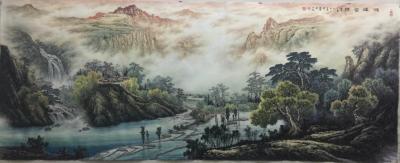 冯建德日记-完成两幅彩墨山水画挂在广州一知名企业的会议室和办公室，参会人员看过都说是极品，也【图3】