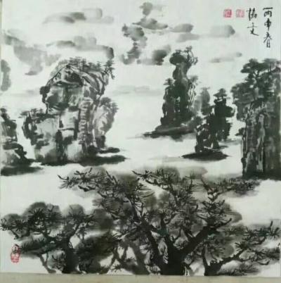 刘协文日记-刘协文作品 《水墨张家界》山水写生 欢迎收藏【图3】