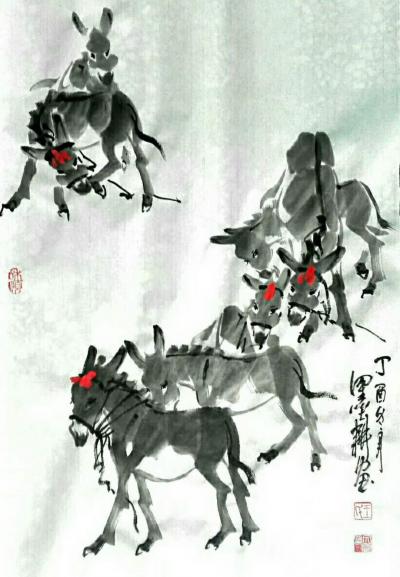 王文明日记-王文明水墨画 《多福图》 祝大家新的一年幸福满满 收获满满【图1】