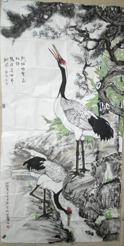 刘协文日记-松梅竹兰鹤多中国画技巧画成，是献寿收藏的不二选择。【图1】
