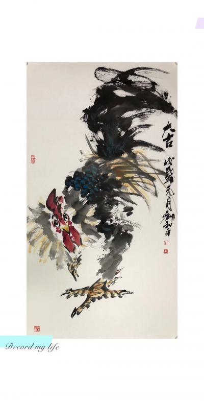 刘和平日记-国画动物《振羽》《雄风》《吉祥》《大吉》，刘和平作品【图2】