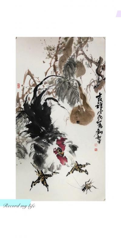 刘和平日记-国画动物《振羽》《雄风》《吉祥》《大吉》，刘和平作品【图4】