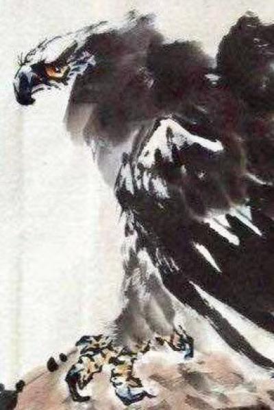 王贵烨日记-我画的鹰就是以写实写意之中，着重刻画天宇霸主为我独尊的王者气质、表现出它的机敏和【图3】