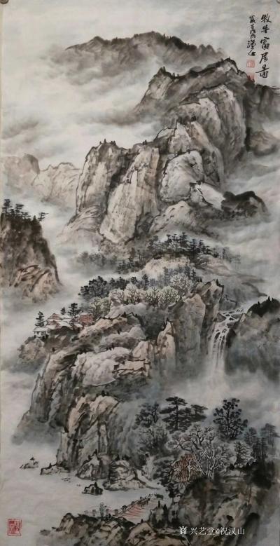 祝汉山日记-《牧牛富居图》，140×70，祝汉山国画作品【图3】