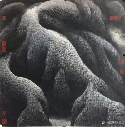 刘应雄日记-不忘初心——刘应雄1992年在北京、中央美院美術馆举办的部分展覽作品《山川系列》【图6】
