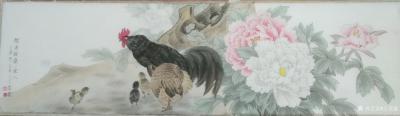 王嵩淼日记-这几幅作品是我向古人刘奎玲大师学习画公鸡，学习翎毛的画法，然后我配上牡丹形成自己【图2】