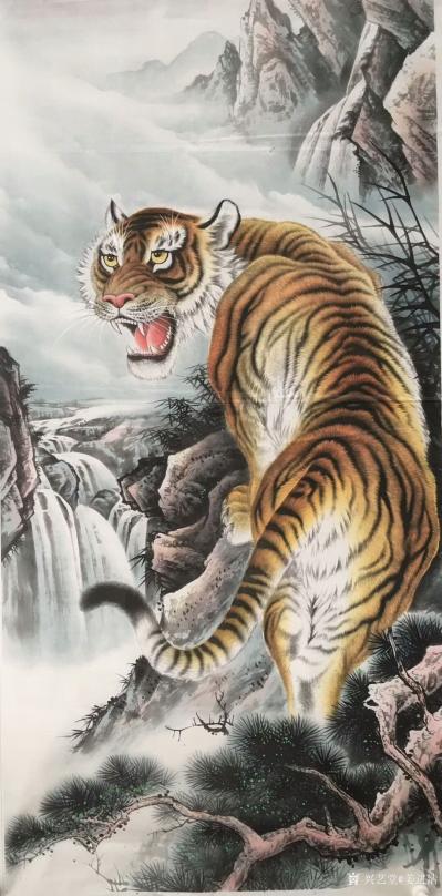 姜进清日记-国画动物画老虎系列，《猛虎下山》，《王者归来》。请欣赏指导。
姜进清【图2】
