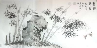 高志刚日记-我的国画创作《虚怀若谷》
规格：四尺整纸138x69cm。
材料：白色宣纸软【图1】