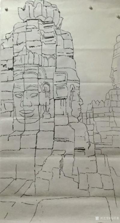 马培童日记-十“心与物合，笔与神会”，
  我在柬埔寨吴哥窟写生 ，将客观景物纳入胸中，不【图3】