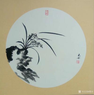 墨丹日记-画一朵兰花，墨丹国画作品【图1】