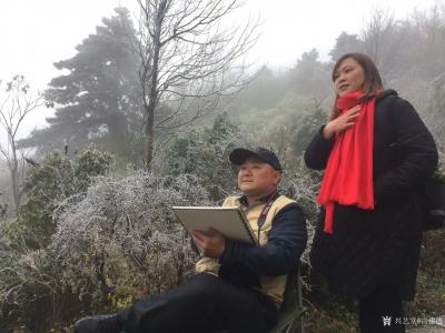 冯建德生活-这是2017年11月20日带领两位师兄弟赴南岳衡山采风写生，不是远方的朋友难得来【图2】