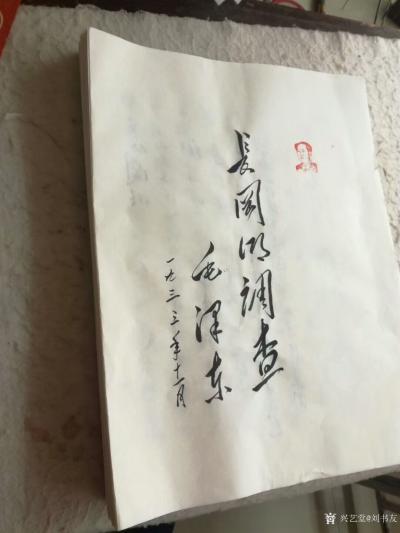刘书友日记-书法作品《长冈乡调查》
历时一个多月，为纪念毛主席诞辰125周年书写的125米【图5】