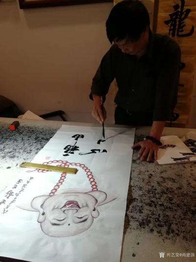 尚建国日记-陕西西安的王和平教授是我欣赏、推崇的著名书法家家之一，今天再次拜访王老师工作室，【图3】
