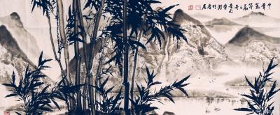 陈奇飞日记-国画花鸟画竹系列作品《中华气节》《凌风傲雪》《竹报平安》，竹，一生正气，从没有坏【图1】