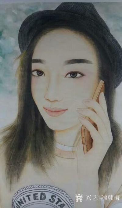 韩梅日记-为美女画肖像，有兴趣的话，你也可以提供照片，订制哦。【图2】