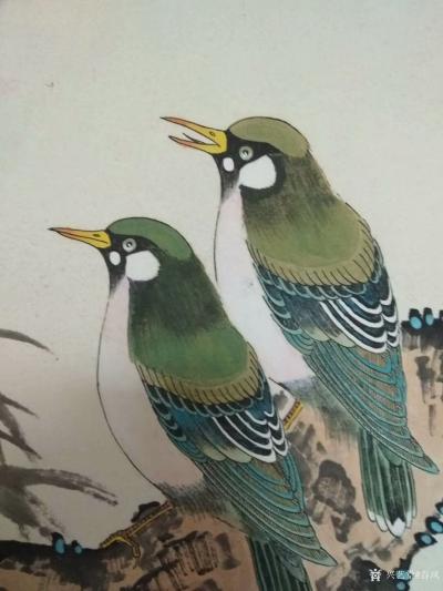 谷风日记-换个风格，画了一组鸟，成双成对。【图1】