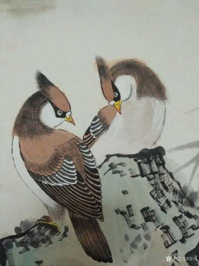 谷风日记-换个风格，画了一组鸟，成双成对。【图3】