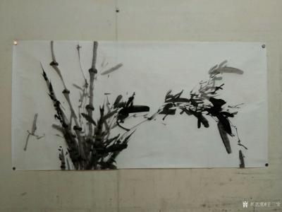 王三宝日记-我的快乐，来自画竹，分享我的快乐，近作国画竹报平安，5幅，【图1】