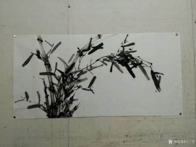 王三宝日记-我的快乐，来自画竹，分享我的快乐，近作国画竹报平安，5幅，【图2】