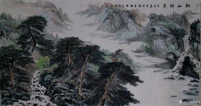 张喜才日记-国画山水画《松山劲秀》，尺寸六尺正张97x180cm，欢迎交流。【图2】
