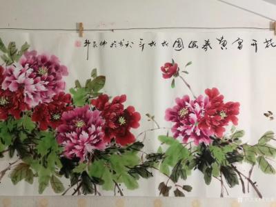 王长泉日记-国画牡丹《花开富贵春满园》，【图3】