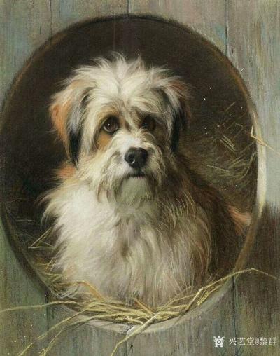 黎群日记-油画宠物肖像画（狗狗）系列作品欣赏，欢迎来图订制。【图1】