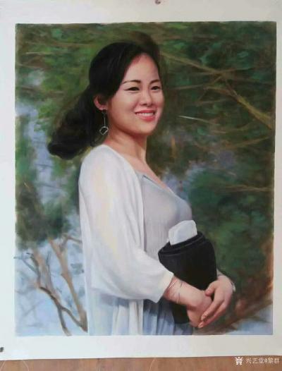 黎群日记-美女肖像油画:青春那么美好，值得画下来做留念，欢迎来图（照片也可以）订制。【图4】