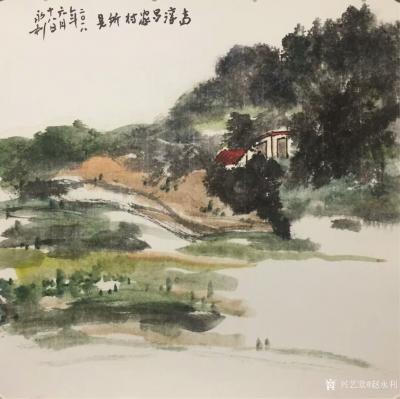 赵永利日记-南京市美协组织的高淳写生培训交流会，我的写生作品。在创作基地内有这么一棵树，独立【图1】