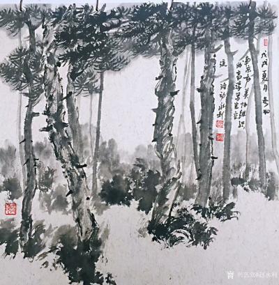 赵永利日记-南京市美协组织的高淳写生培训交流会，我的写生作品。在创作基地内有这么一棵树，独立【图2】