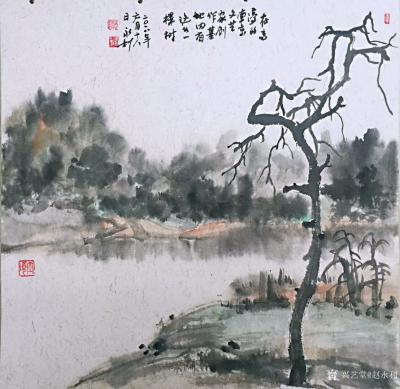 赵永利日记-南京市美协组织的高淳写生培训交流会，我的写生作品。在创作基地内有这么一棵树，独立【图4】