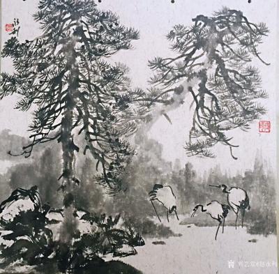 赵永利日记-南京市美协组织的高淳写生培训交流会，我的写生作品。在创作基地内有这么一棵树，独立【图5】