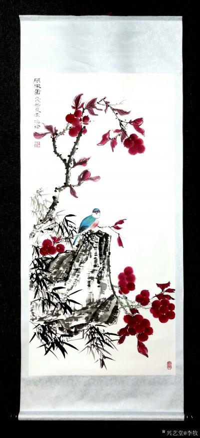 李牧日记-国画花鸟画《硕果图》，尺寸69*140cm【图1】