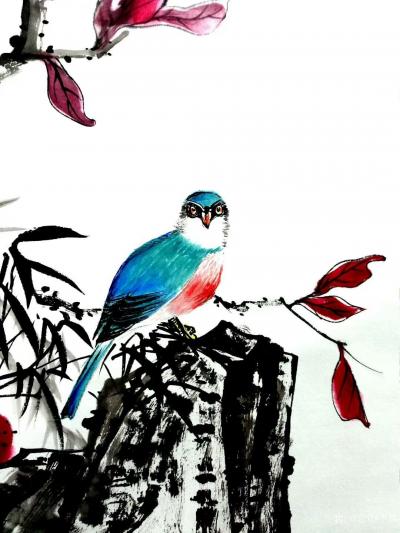 李牧日记-国画花鸟画《硕果图》，尺寸69*140cm【图2】
