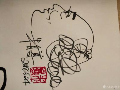 刘晓宁日记-漫画家的聚会总是与众不同的。参加“中国百位影响力漫画家联展”，和陶总，朱自尊老师【图7】
