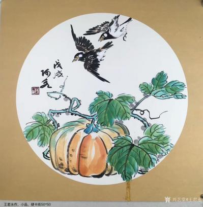 王君永日记-近期画了一批花鸟画斗方，尺寸50*50cm，请欣赏【图4】