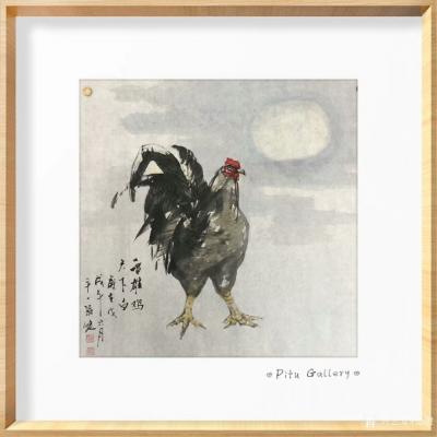 张健日记-《两雏唧唧随母后，呼之不前不停口》《一唱雄鸡天下白》，国画鸡系列作品。【图2】