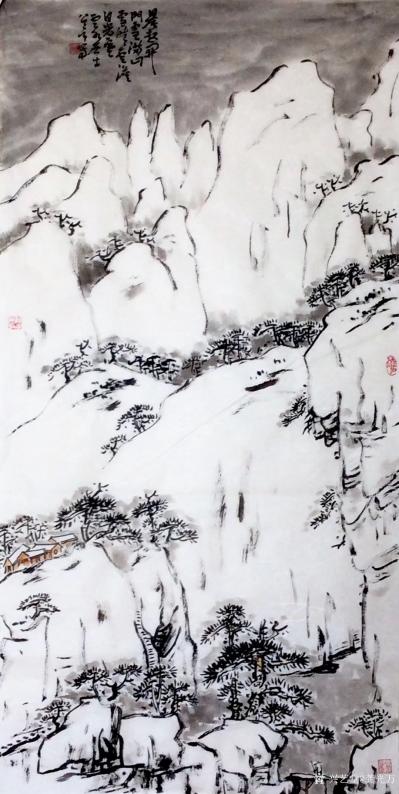 龚光万日记-天太热，来两幅国画雪景，降降暑，【图2】