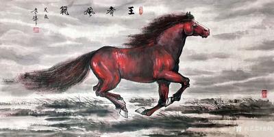 袁峰日记-国画动物画马《王者风范》，请欣赏。
  分享人这一辈子，最开心的一件事，就是遇【图1】